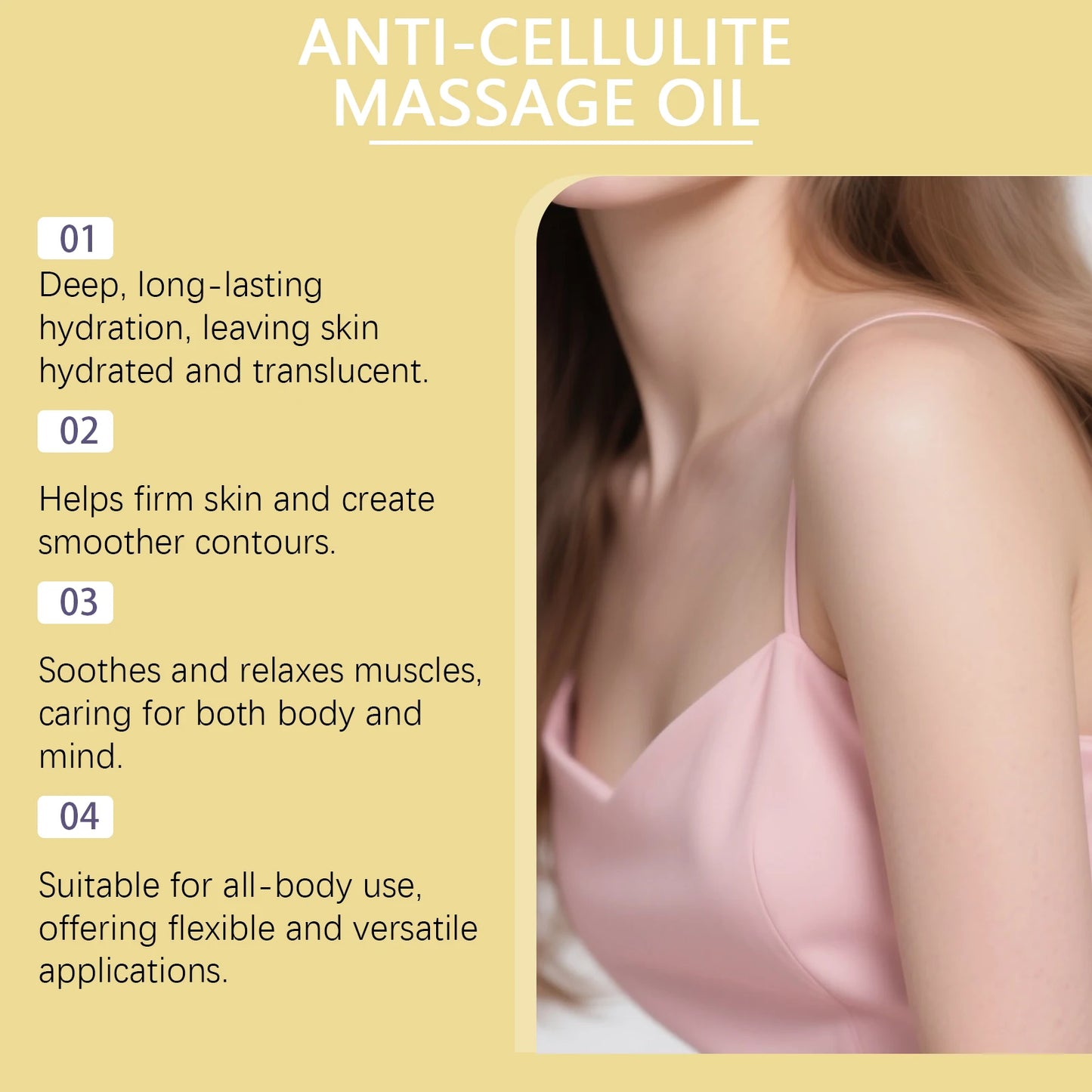 Revitalize Your Skin with OceAura Anti-Cellulite Body Massage Oil - Grapefruit Essential Oil for Tightening and Moisturizing - 100ml